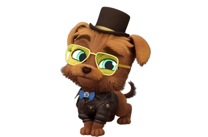 Paris and Pups Character - Mugsy Fancy